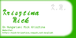 krisztina mick business card